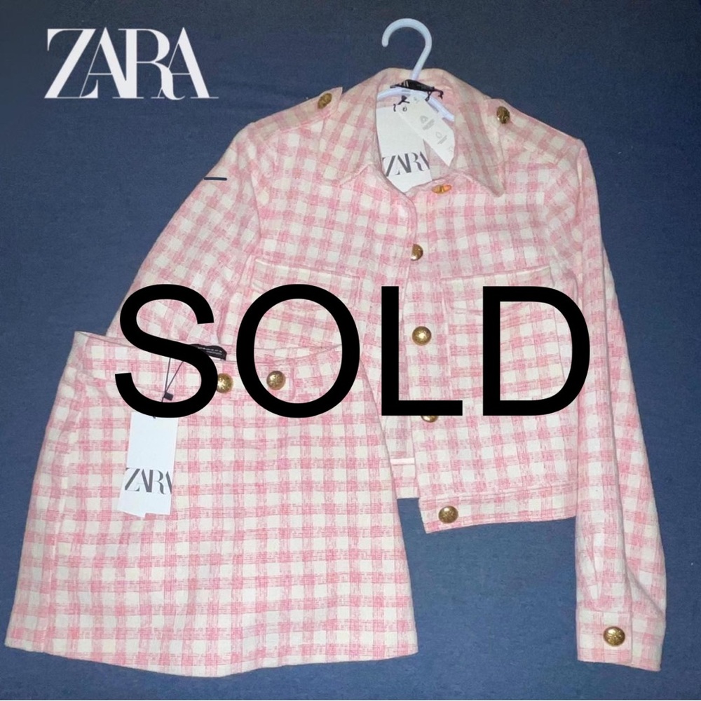 Zara full set blazer and skirt/shorts pink outfit🤍💗